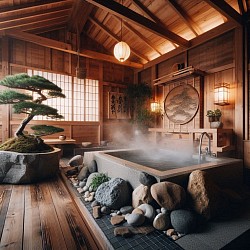 菊花石の湯